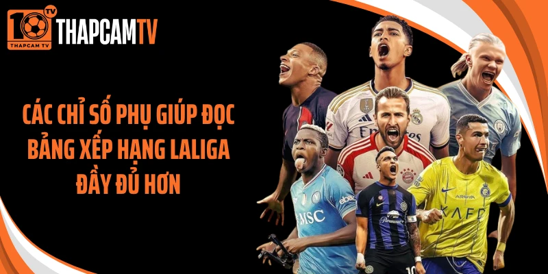 Các chỉ số phụ giúp đọc bảng xếp hạng Laliga đầy đủ hơn