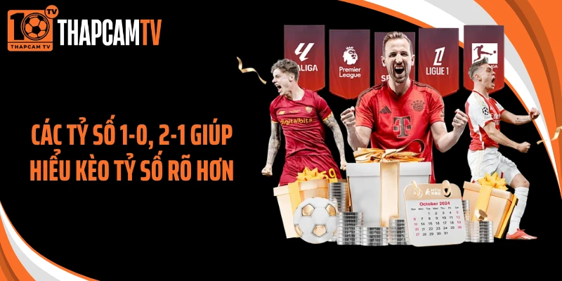 Các tỷ số 1-0, 2-1 giúp hiểu kèo tỷ số rõ hơn